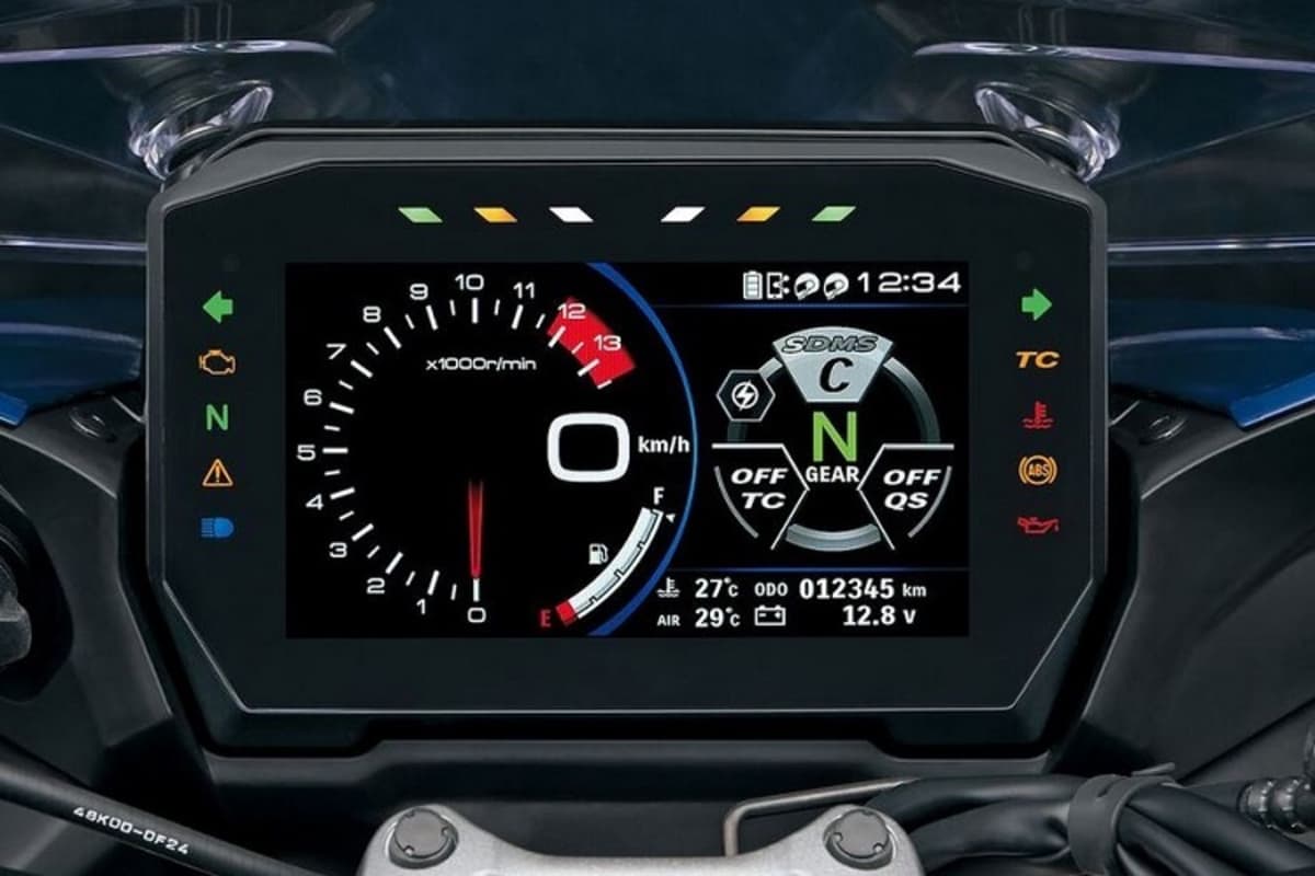 An der GT verbaut Suzuki erstmals einTFT-Display und dimensioniert dieses auf Anhieb grosszügig
