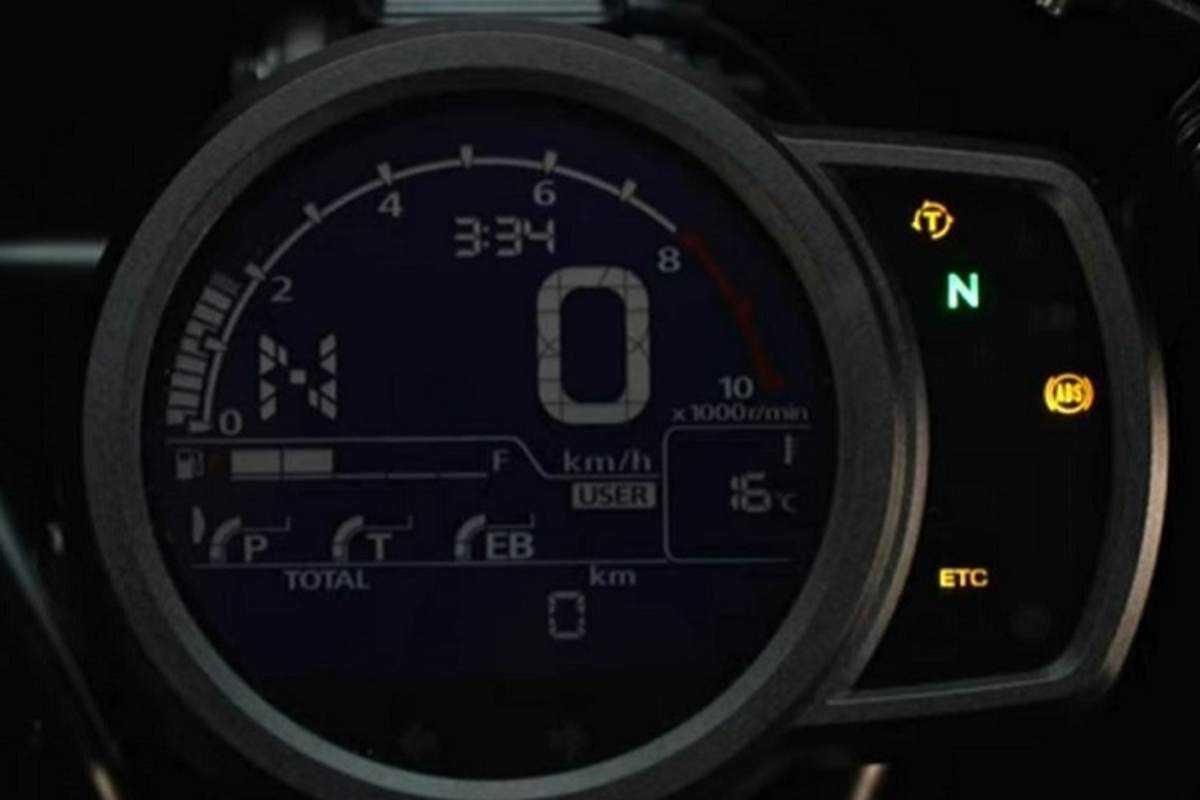 Das einzelne Rundinstrument hängt nicht an der Gabelbrücke, sondern ist in der Halbschale befestigt