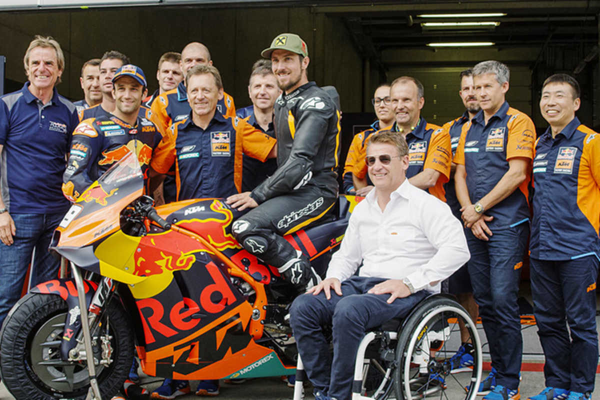 Marcel Hirscher 2019 beim MotoGP-KTM-Test in Spielberg