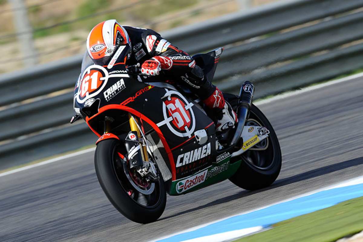 Vladimir Ivanov rührte 2010 bei Gresini in der Moto2 die Werbetrommel für den «Crimea Circuit»