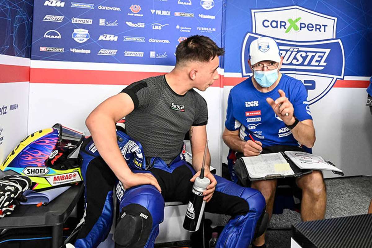 Katar-GP 2021: Jason Dupasquier mit Crew-Chief Stefan Kirsch