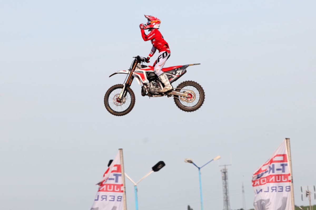 Nicholas Lapucci feiert seinen Sieg