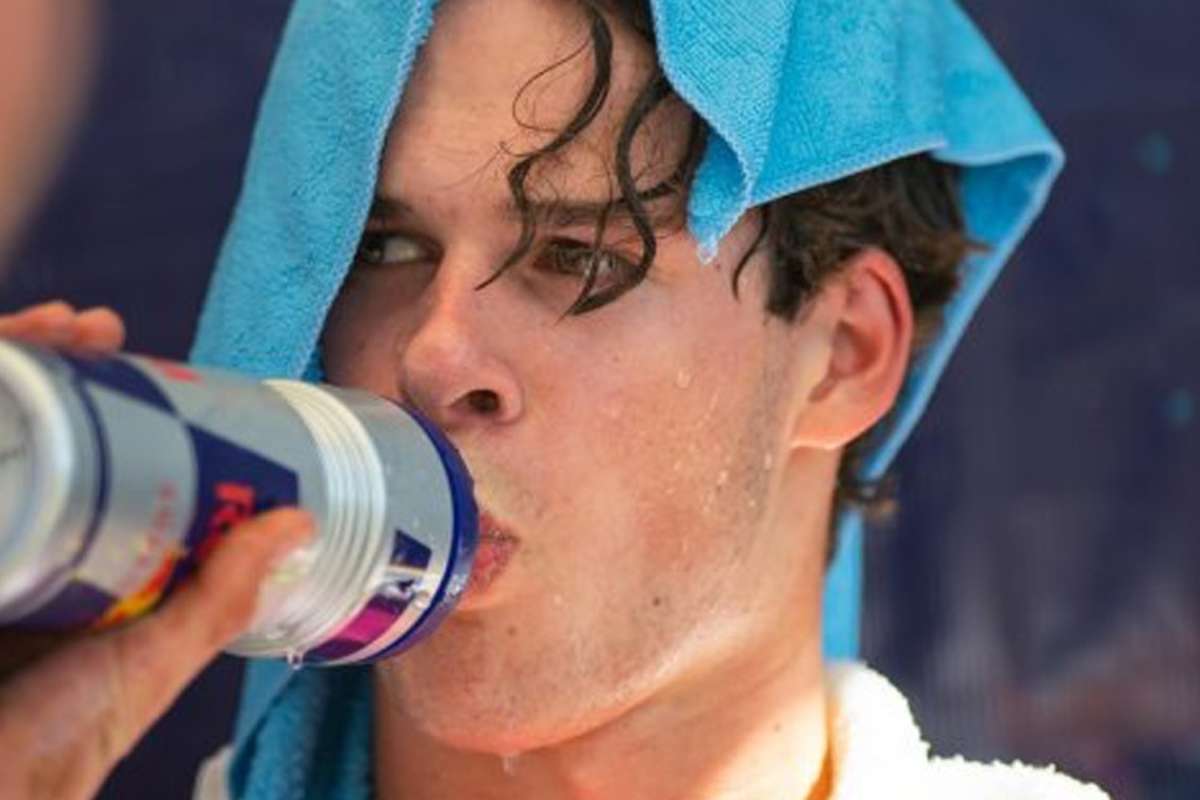 Trinken und Kühlen bei großer Hitze