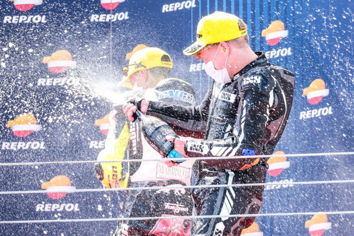 Leon Orgis schaffte es im zweiten Rennen als Dritter aufs Podest