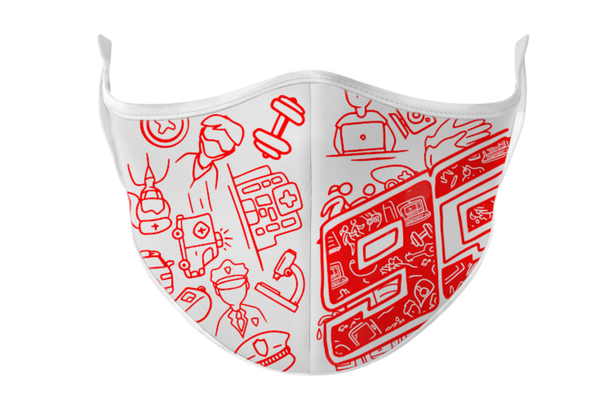 Die passenden Masken verkaufen die Márquez-Fanclubs