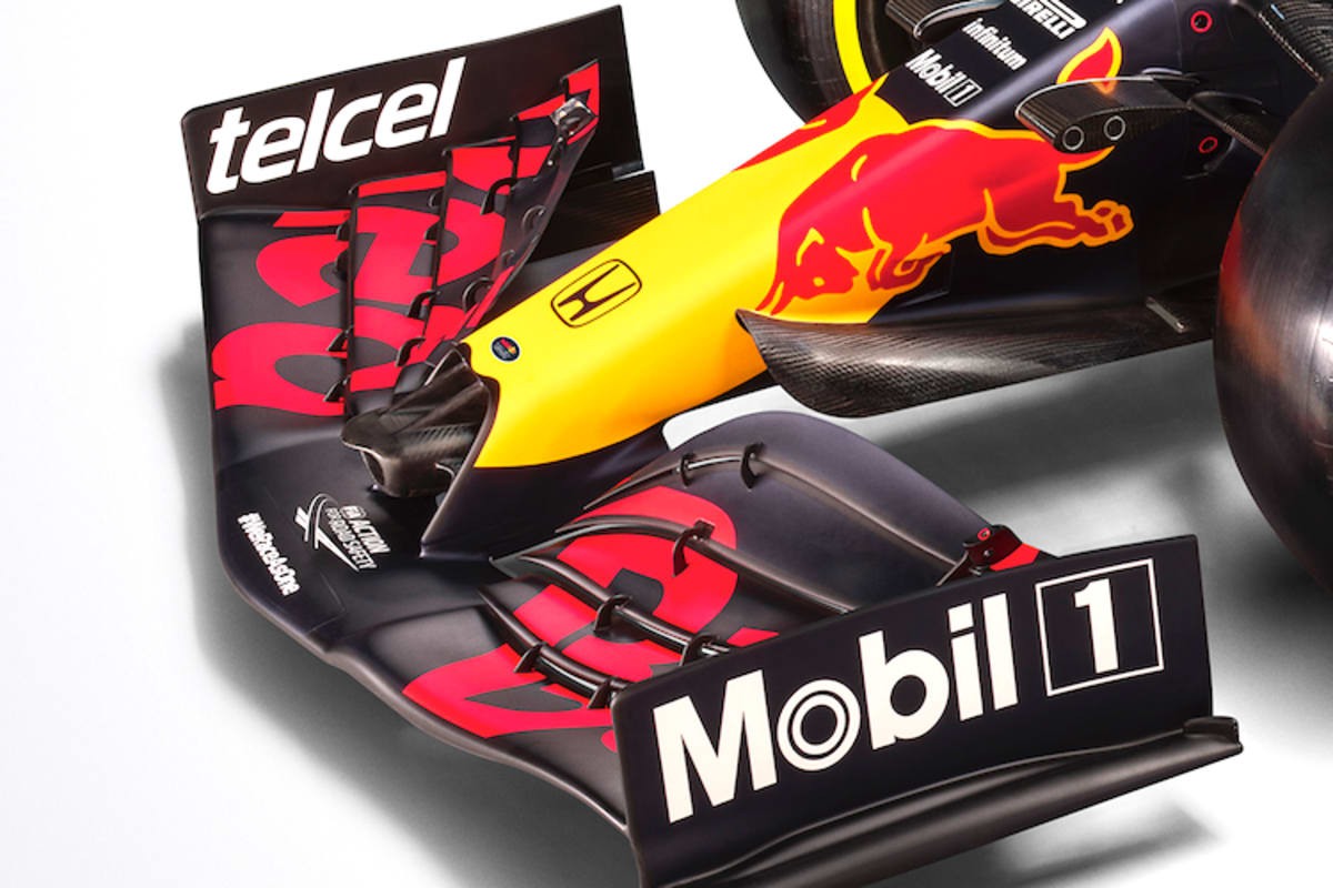 Luftleit-Element an der Nase und Pérez-Sponsor