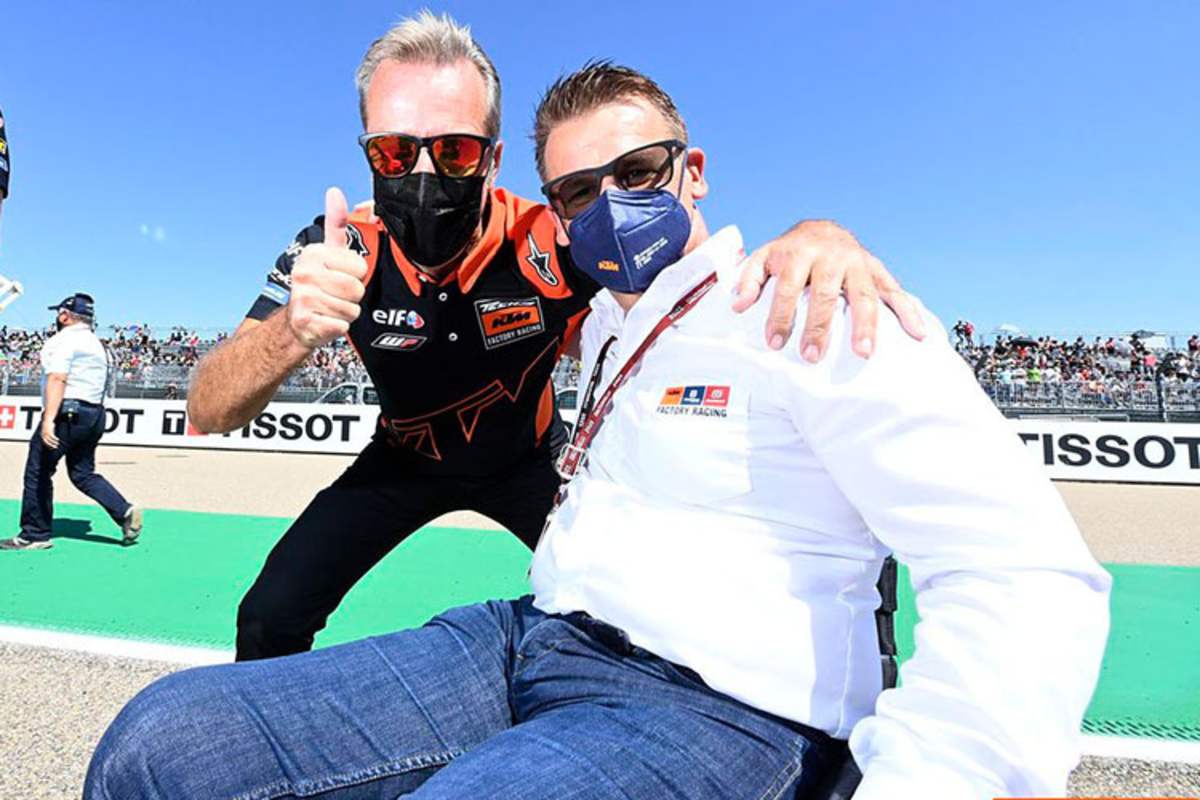 Hervé Poncharal (li.) mit Pit Beirer