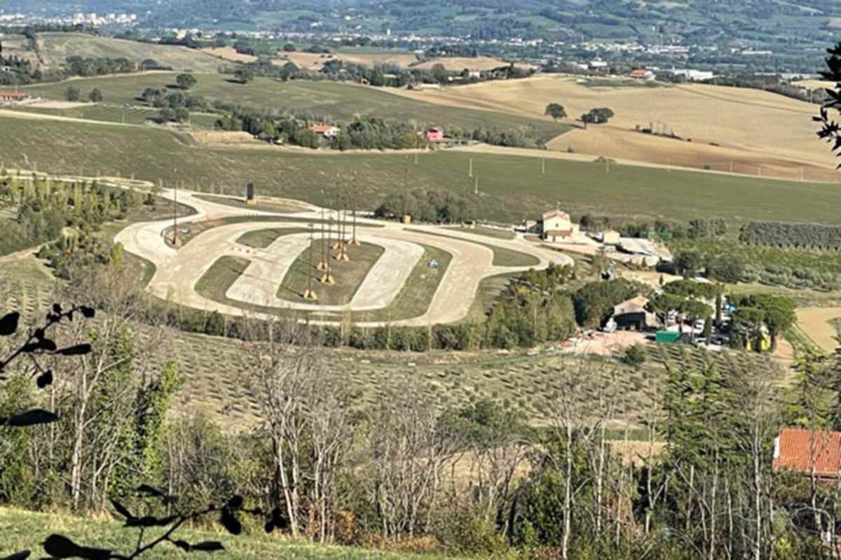 Blick auf der VR46-Ranch in Tavullia