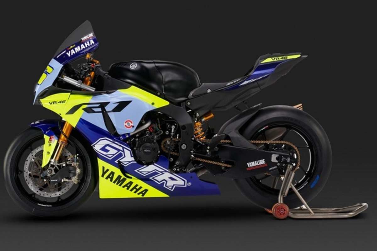 Design by Aldo Drudi: Rossis langjähriger Helmdesigner schuff auch das Design der Yamaha R1 GYTR VR46 Tribute