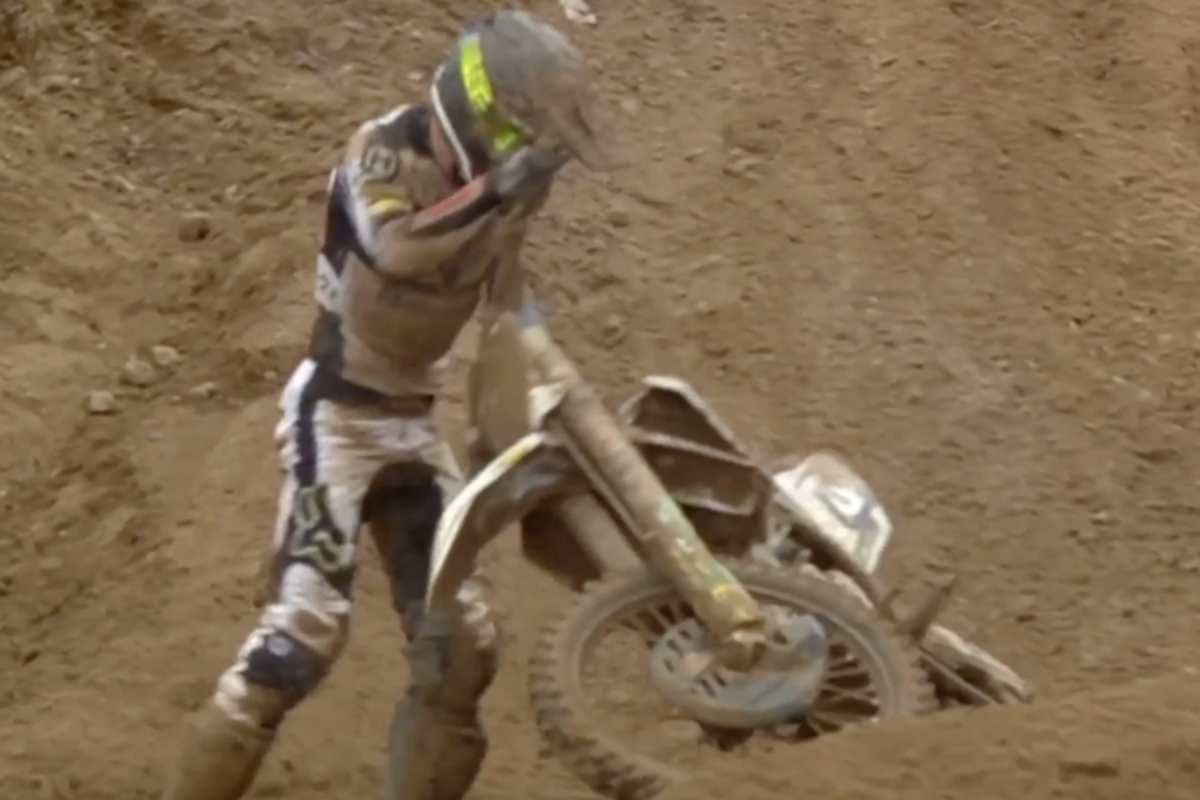 Jeremy Sydow rangierte im Bereich der Top-10 und stürzte