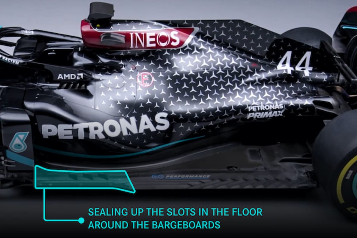 Die Schlitze an den Kanten des Unterbodens in der Nähe der Bargeboards sind verschwunden