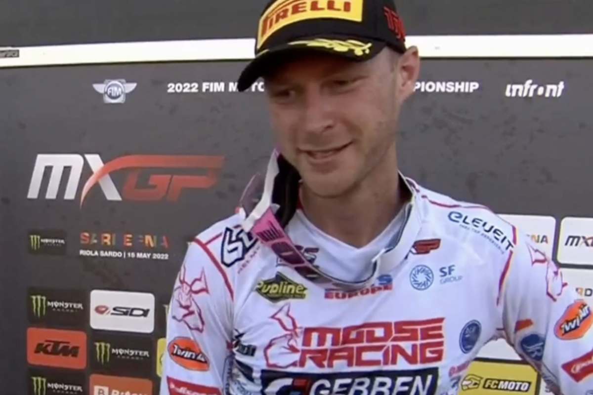 Calvin Vlaanderen nach seinem ersten Grand-Prix-Sieg