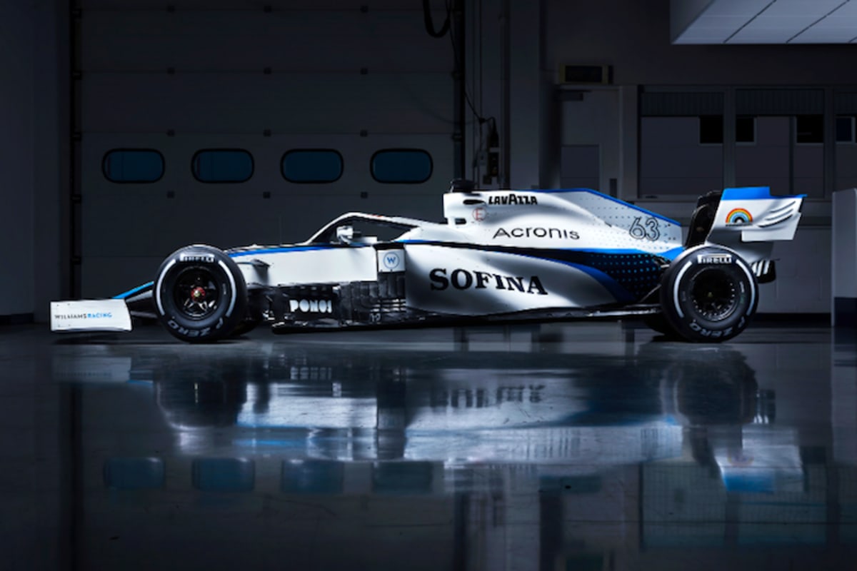 Der Williams FW43-Mercedes von der Seite