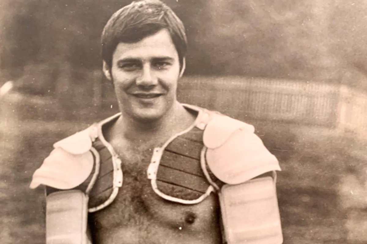 Der Olympiasieger Wolfgang Hoppe beim Crosstraining in den 1980er Jahren