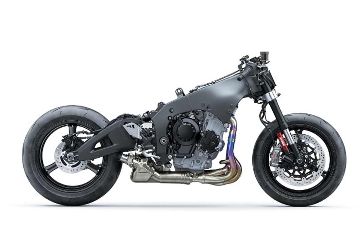 Fahrwerk der Kawasaki Zx_10R, Jahrgang 2021: Da zwei Millimeter mehr Offset, dort 8 mm mehr Schwingenlänge