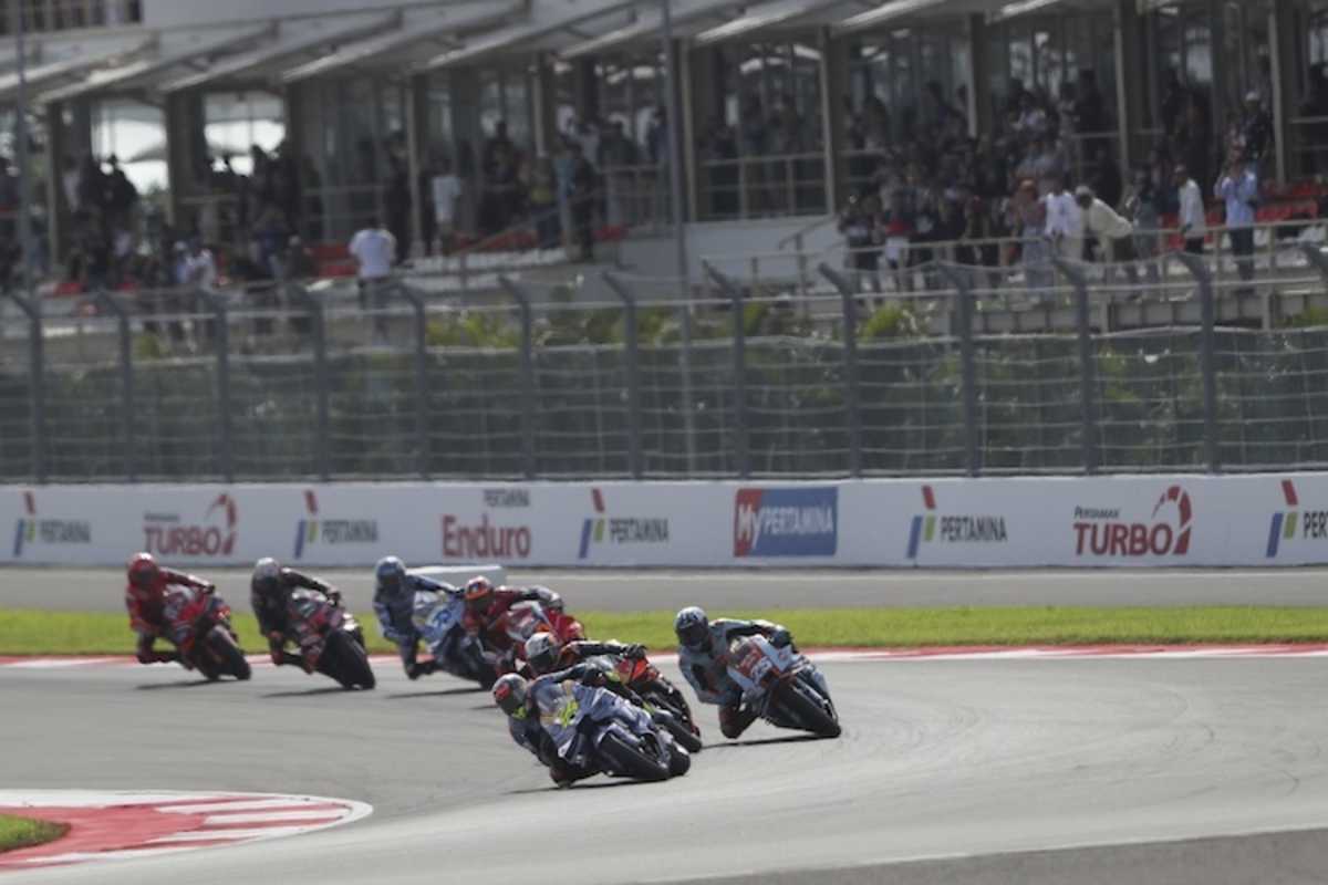 Nach dem Start war Bezzecchi hinter Aldeguer, Fernandez, Acosta, Marini und Marquez zurückgefallen