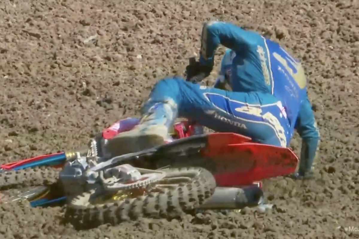 Hunter Lawrence stürzte zweimal