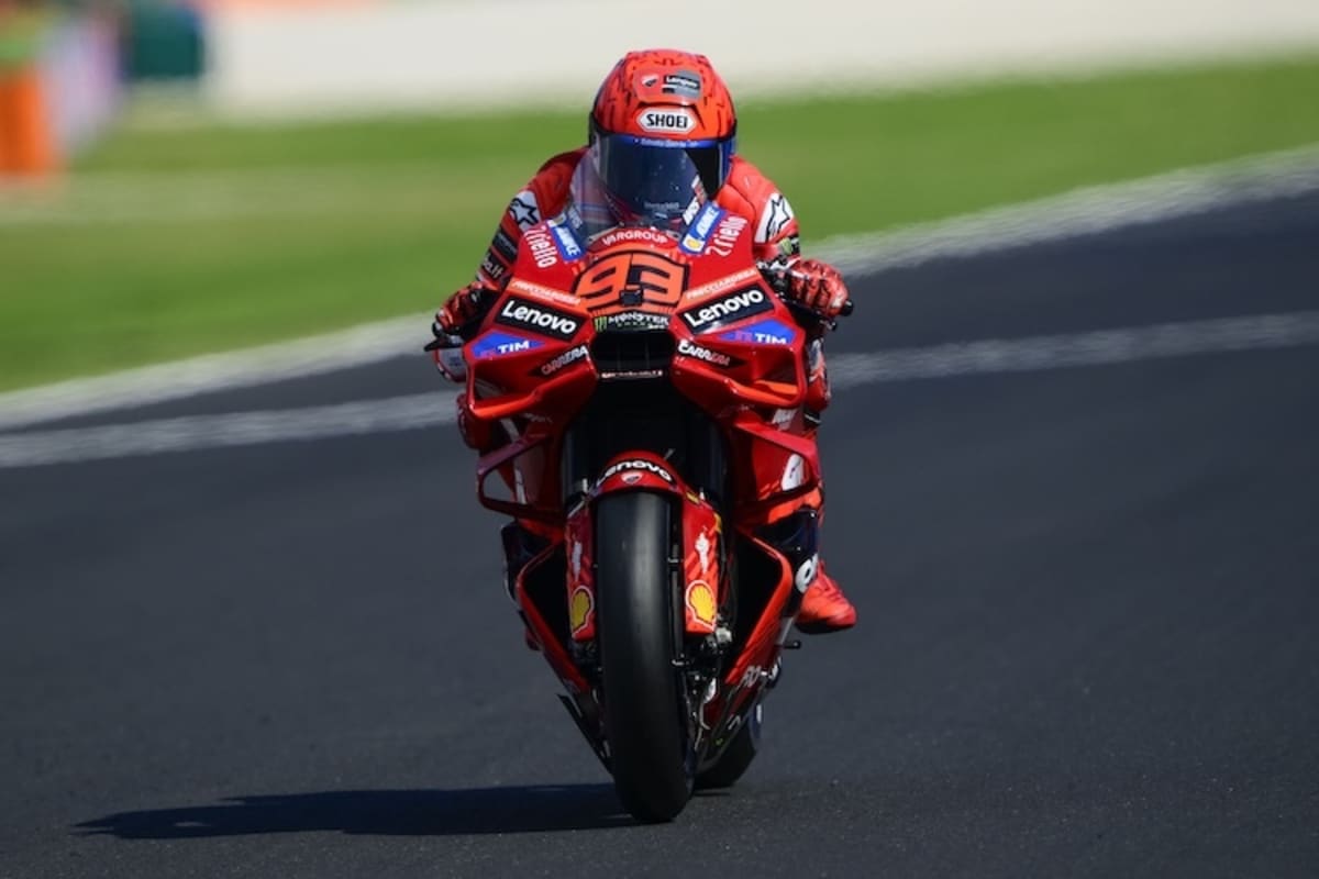 Auch Marc Marquez fährt eine maßgeschneiderte Scheibe