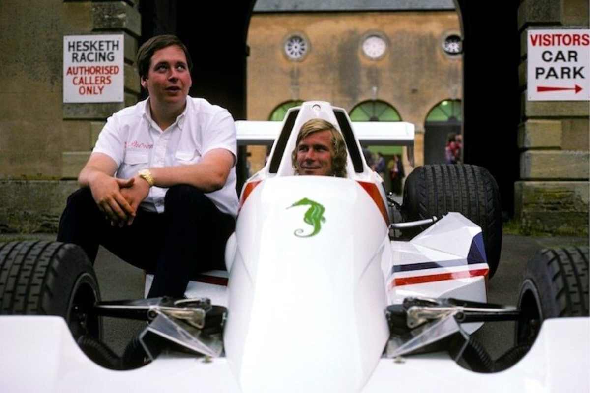 Ein Seepferdchen auf dem Hesketh-Rennwagen