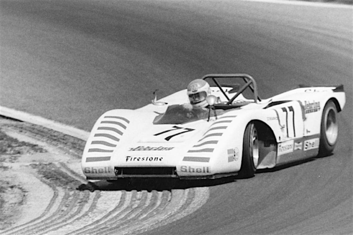 Im Lola T210-Sportwagen mit Super-Drift in Hockenheim zum EM-Titel 1971 