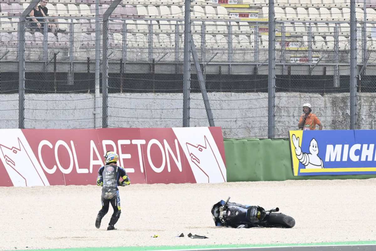 Auch Lorenzo Dalla Porta stürzte