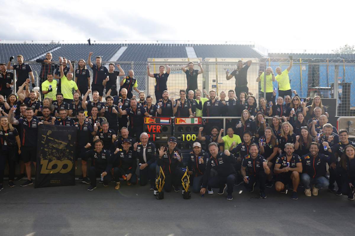 Red Bull Racing feiert in Montreal 2023 den 100. GP-Sieg