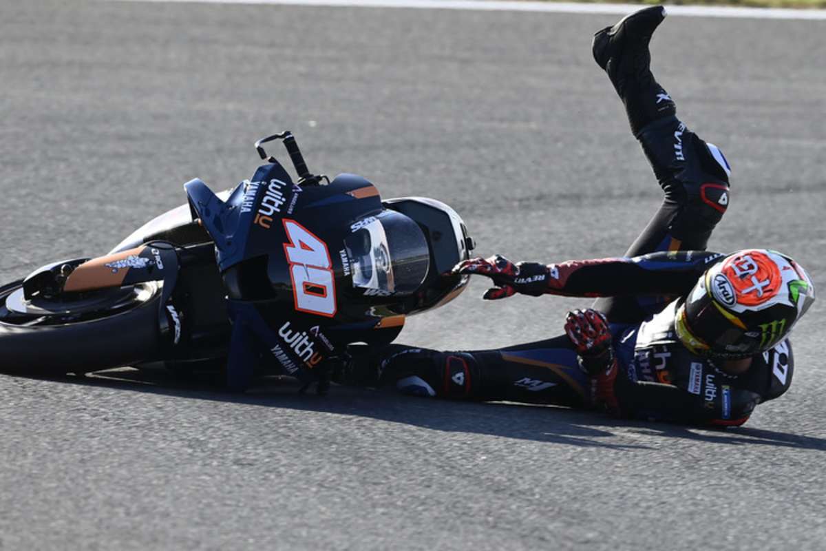 Der Yamaha-Rookie stürzte in Kurve 9