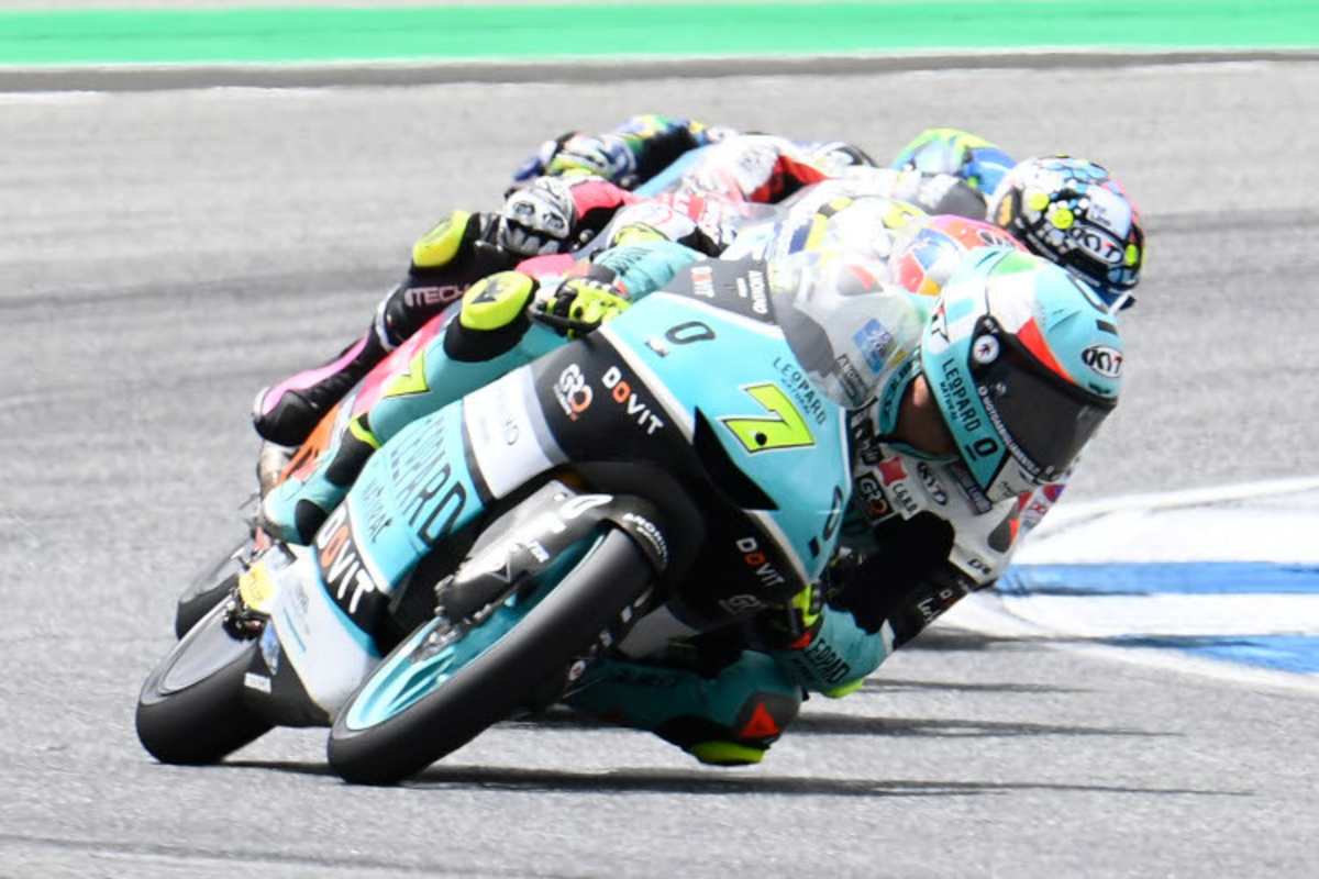 Dennis Foggia auf dem Weg zu seinem zehnten GP-Sieg