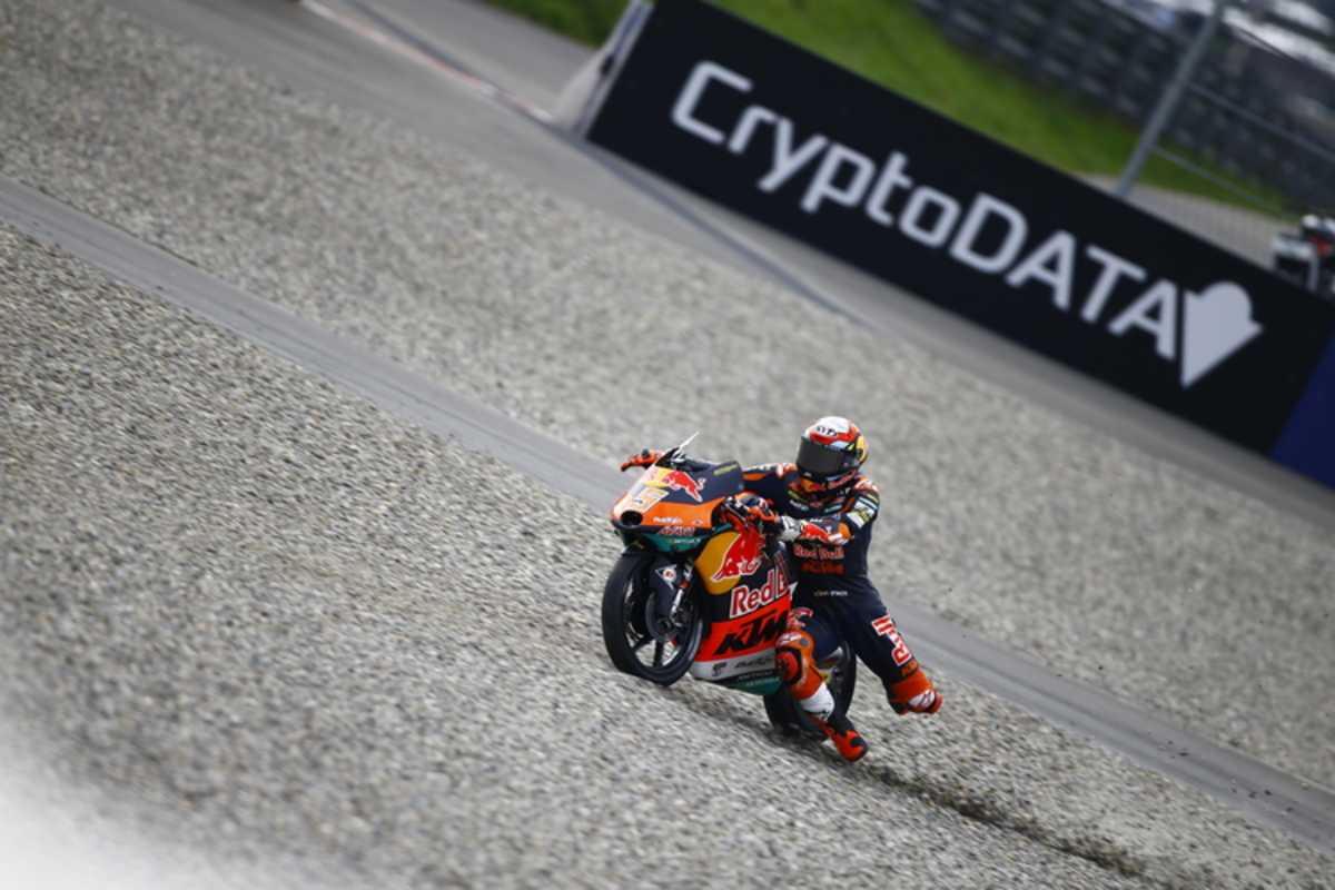 Die Bilderserie zeigt den Unfallvorgang aus dem dritten Training