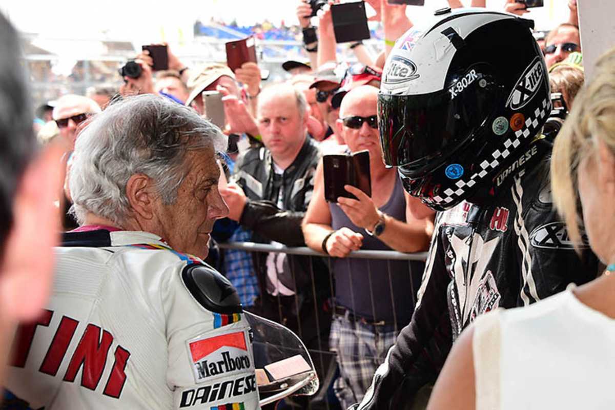 Einst bittere Feinde, im Alter respektvolle Freunde: Ago und Read 2017 auf dem Sachsenring