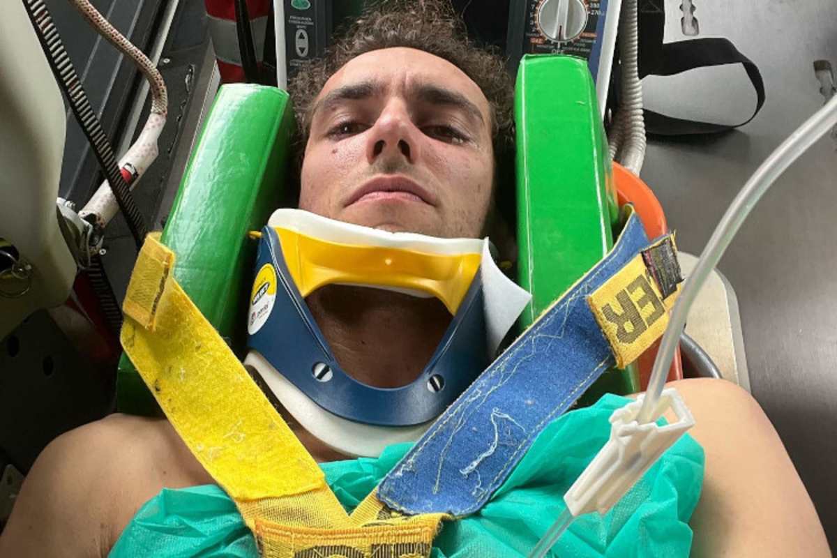 Alex Rins kurz nach dem schweren Crash in Mugello