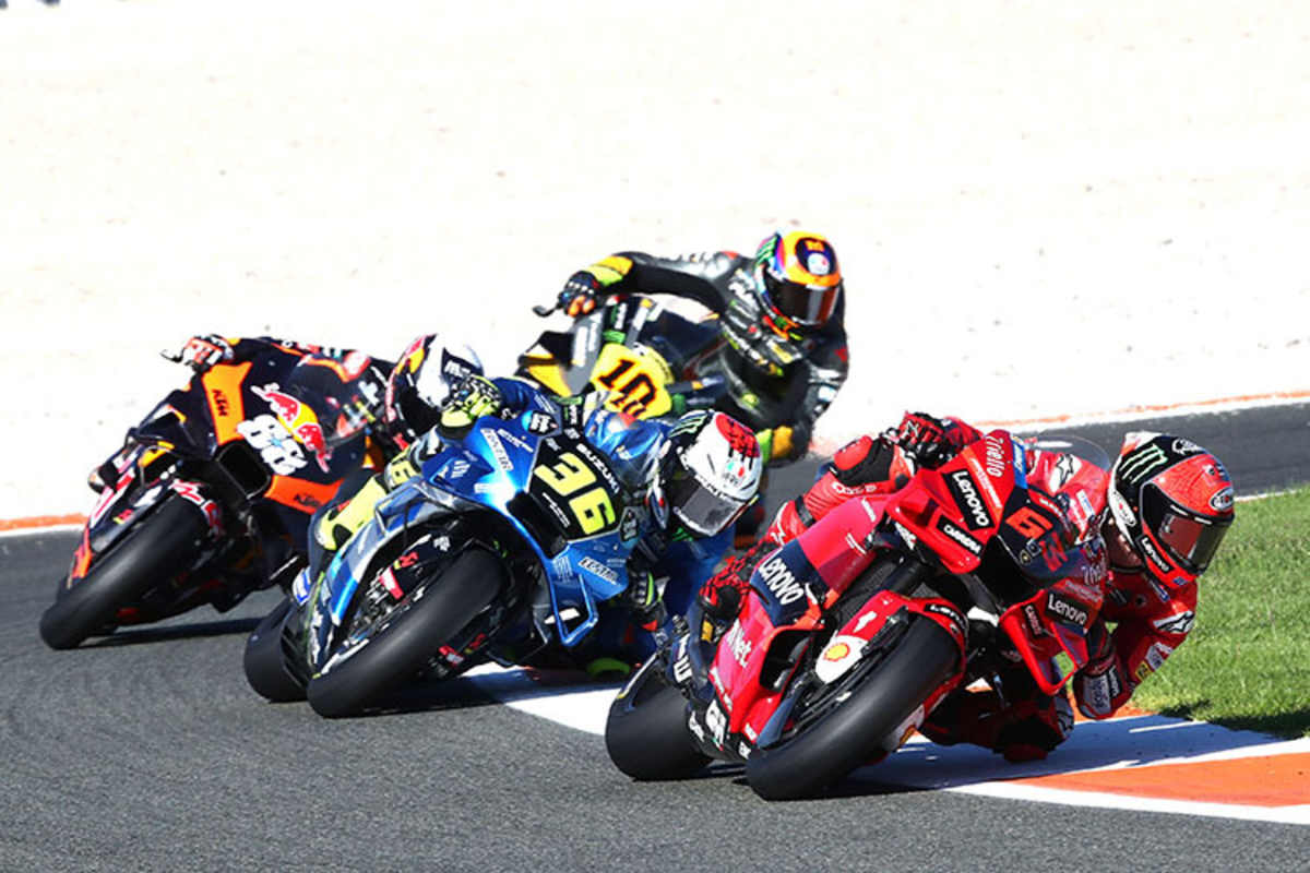 In der Anfangsphase: Bagnaia (63) vor Mir, Oliveira und Marini