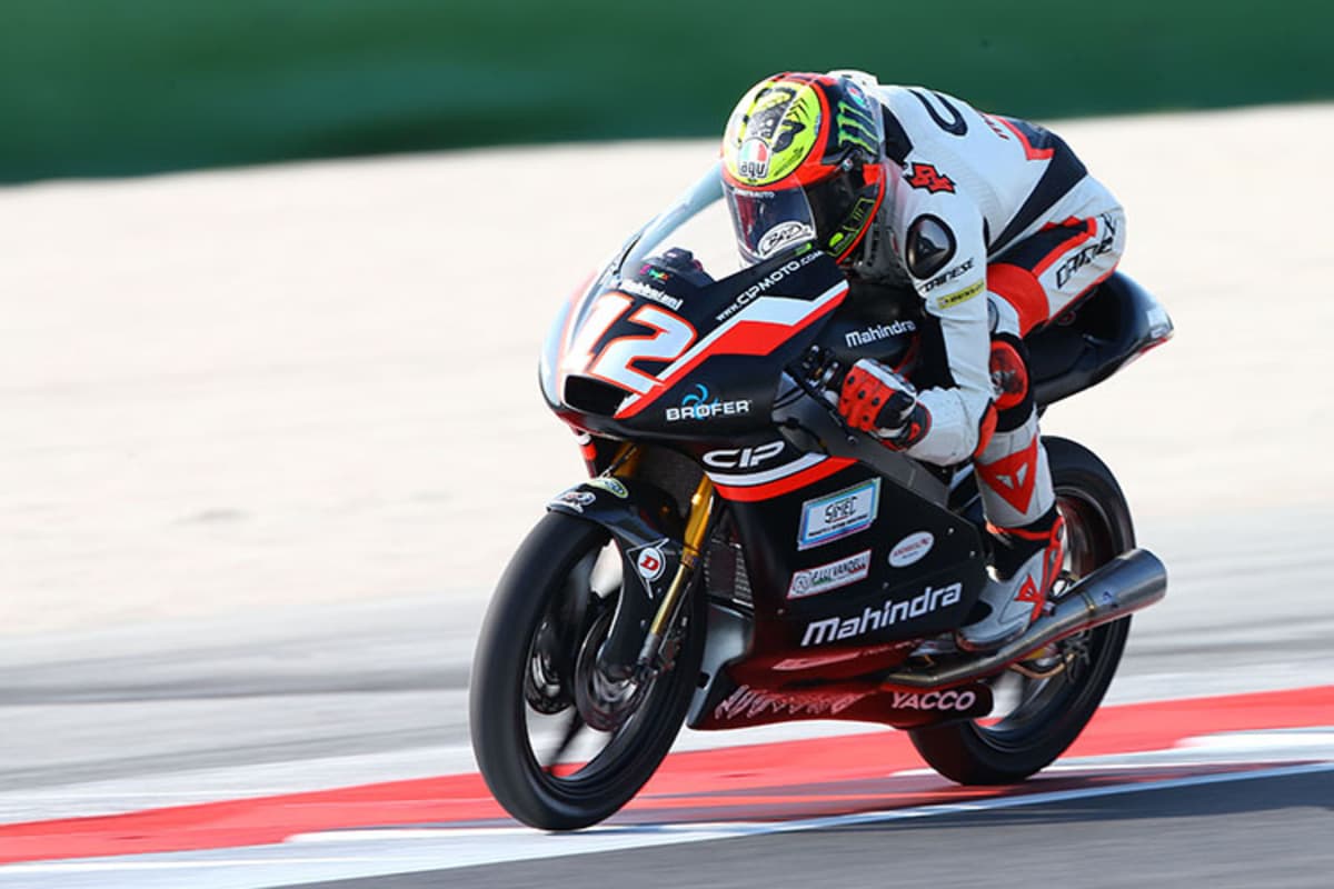 Marco Bezzecchi 2017 auf der CIP-Mahindra in Misano
