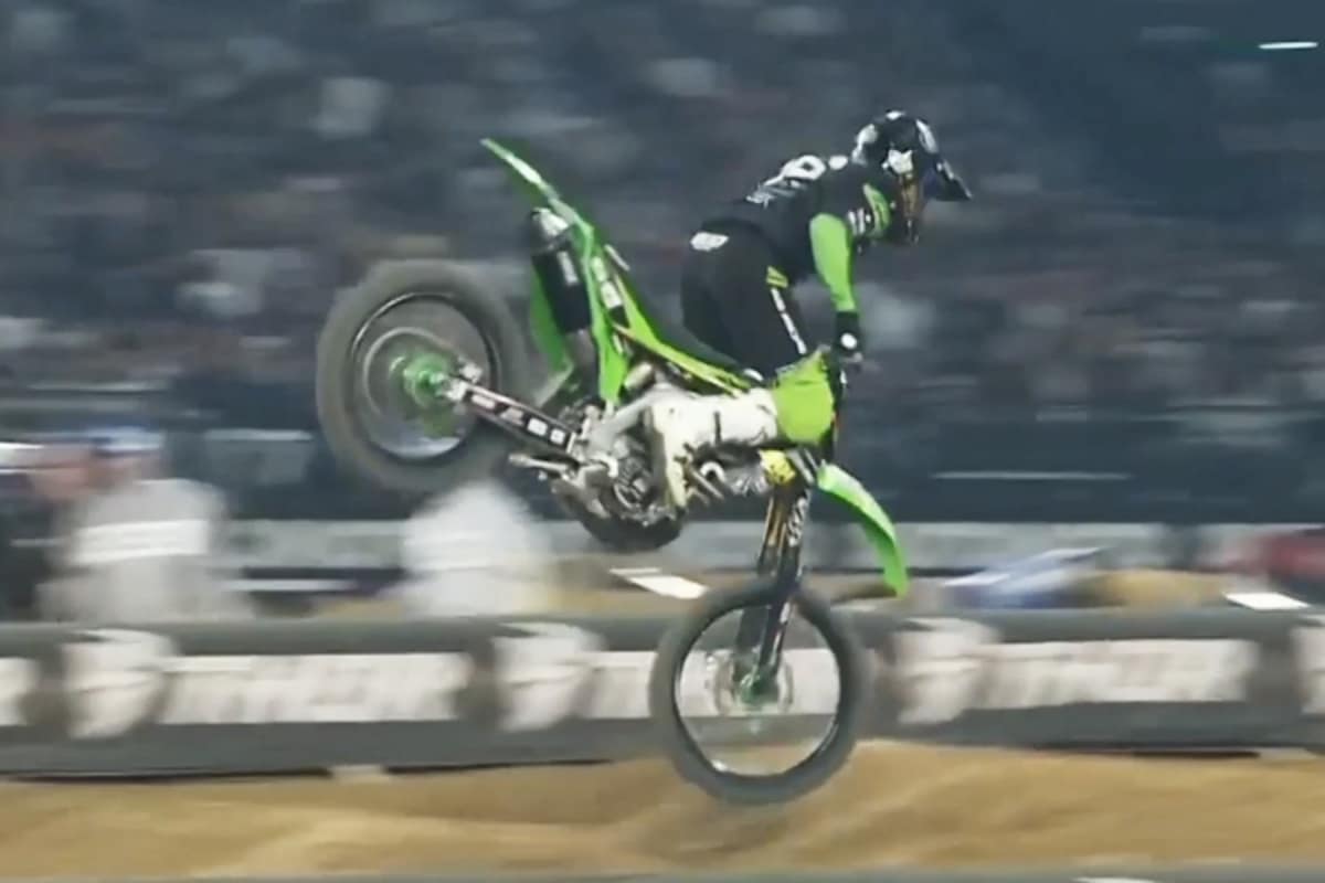 Chris Blose kurz vor seinem Crash im 3. Rennen