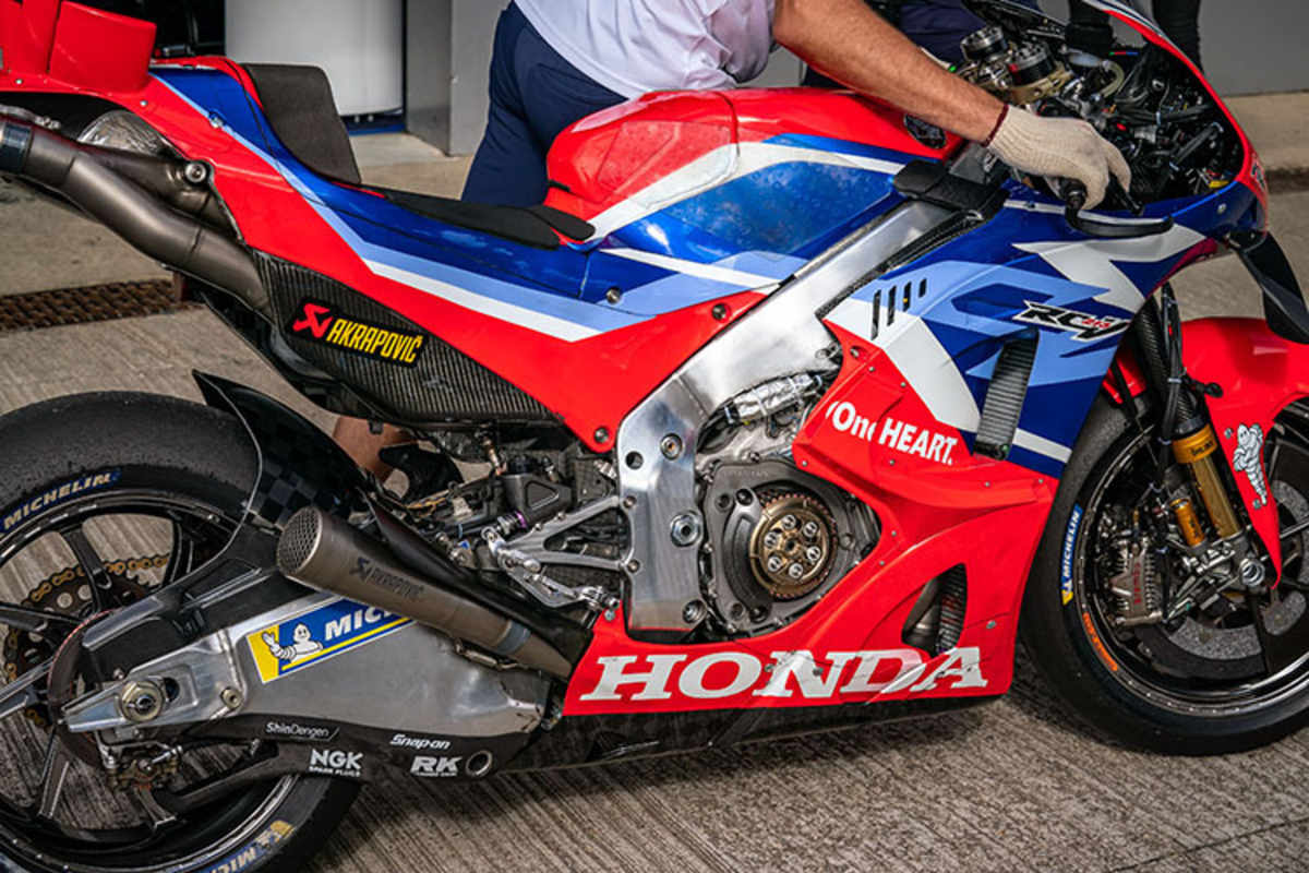 Das bisherige TSR-Chassis von Honda beim Montag-Test  