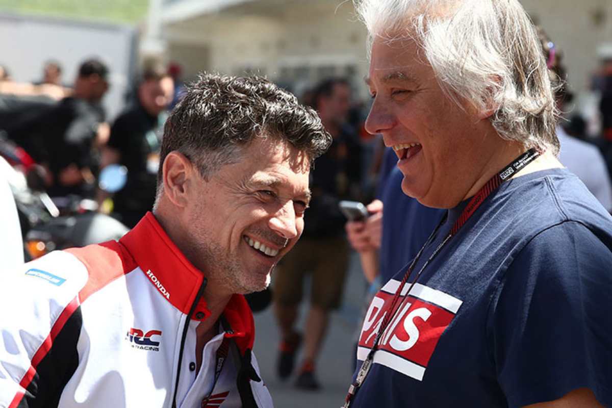 LCR-Honda-Teamchef Lucio Cecchinello mit Paolo Campinoti (Pramac) 