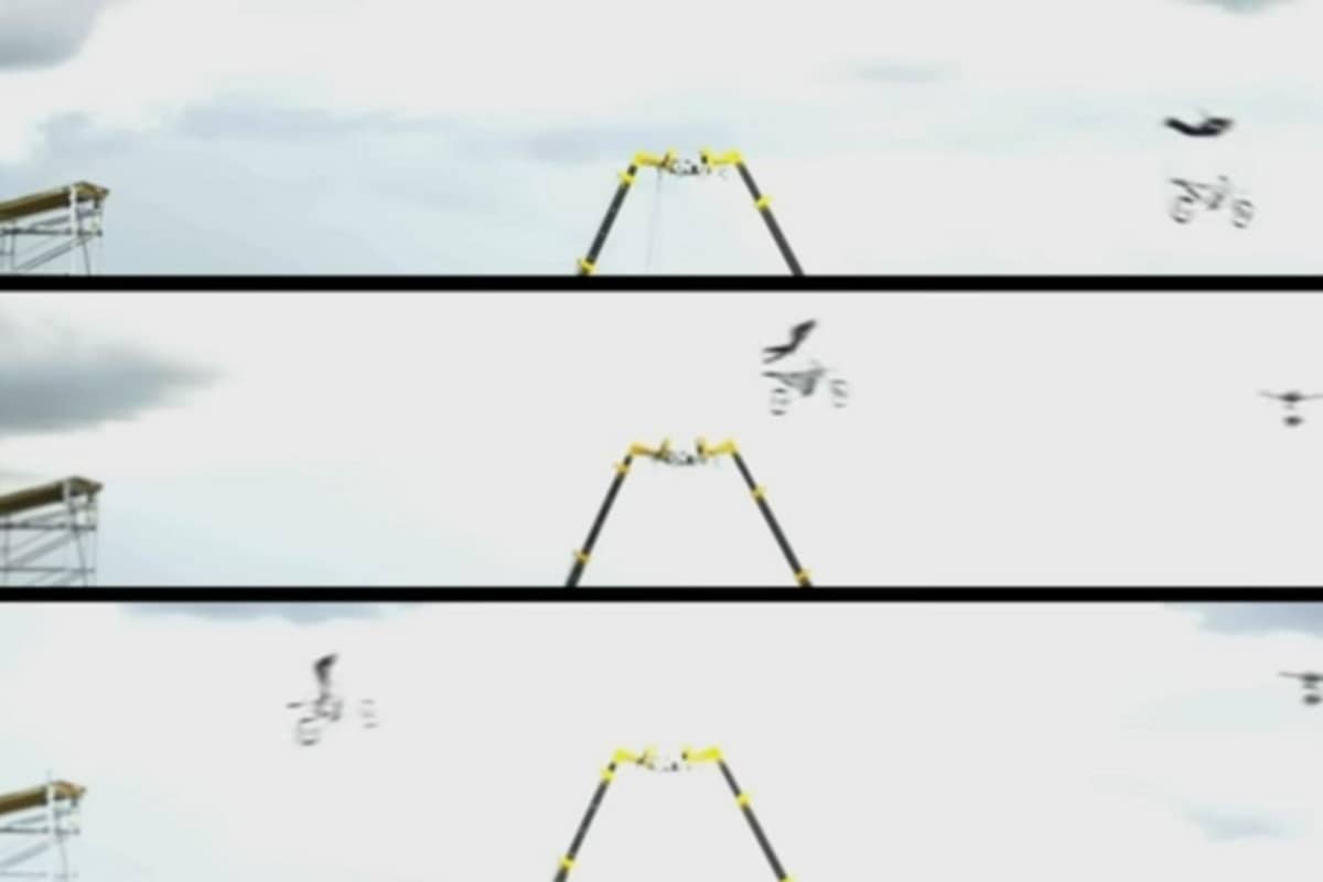 Bei Sprüngen mit Seilsicherung wurden Flugbahnen simuliert