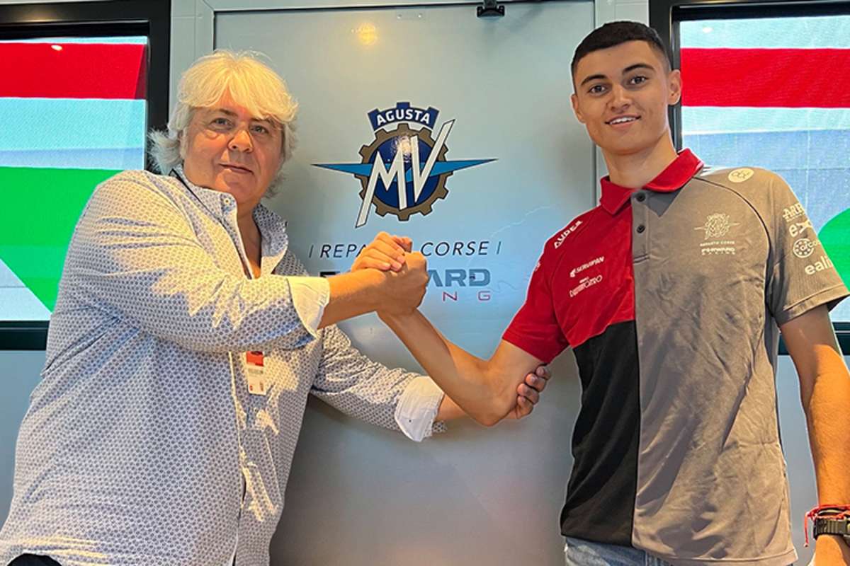 Giovanni Cuzari mit Alex Escrig: Hier war MV Agusta noch im Spiel