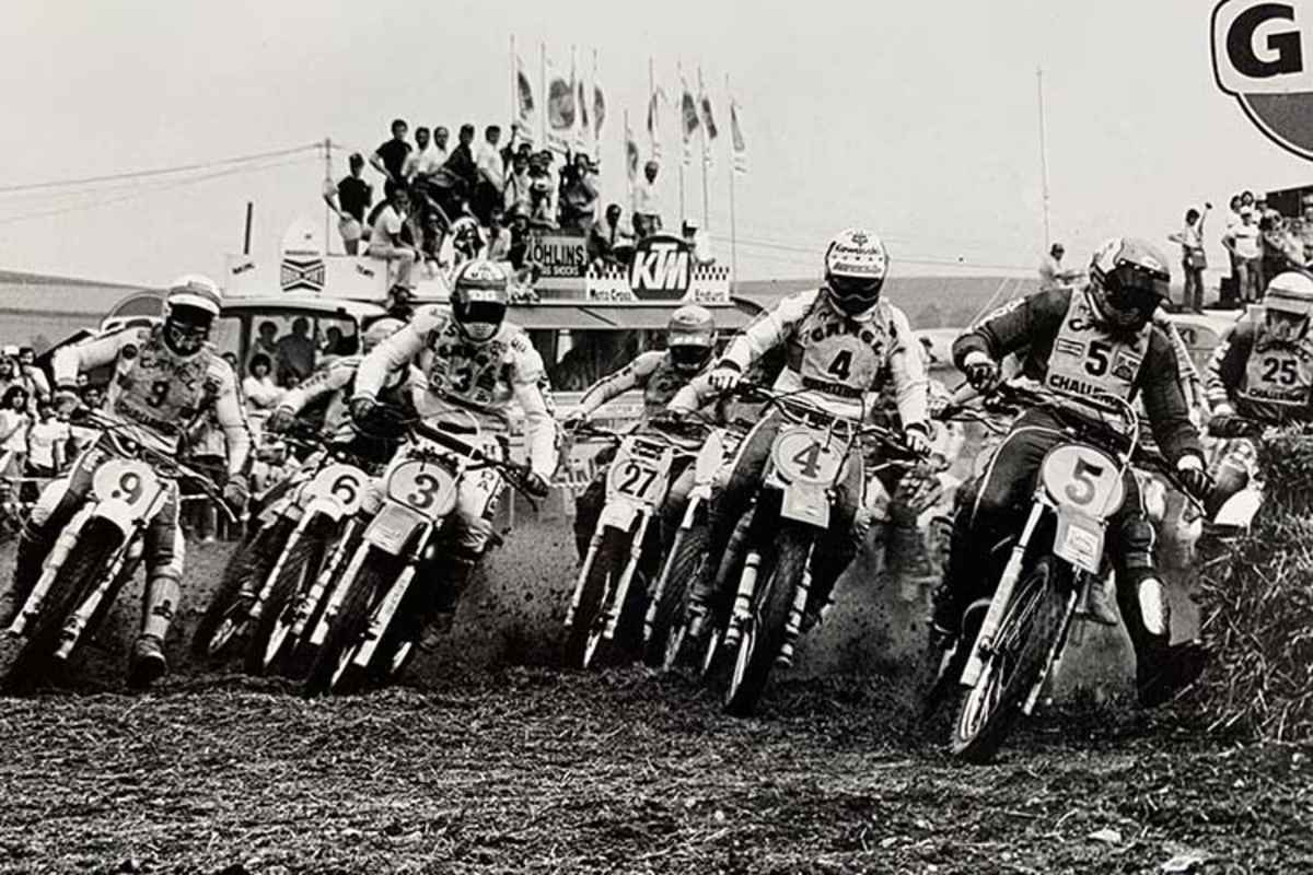 WM-Finale Ettelbrück 1980: Roger DeCoster (5), Brad Lackey (4), André Malherbe (3), Hakan Carlqvist (9) 