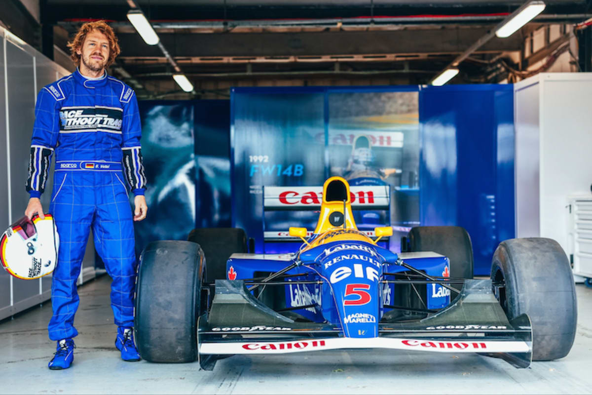 Vettel und der Williams FW14B-Renault V10