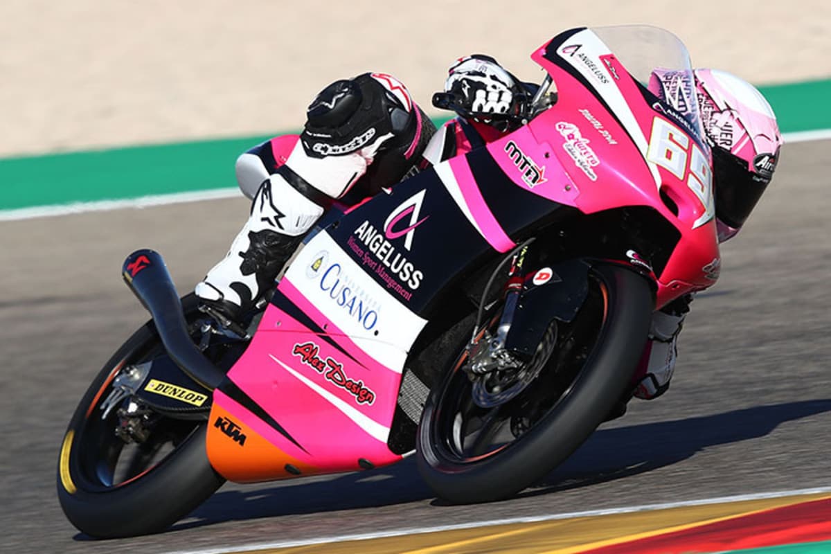 Maria Herrera steuerte beim Aragonien-GP im September eine Moto3-KTM für das Angeluss-Team