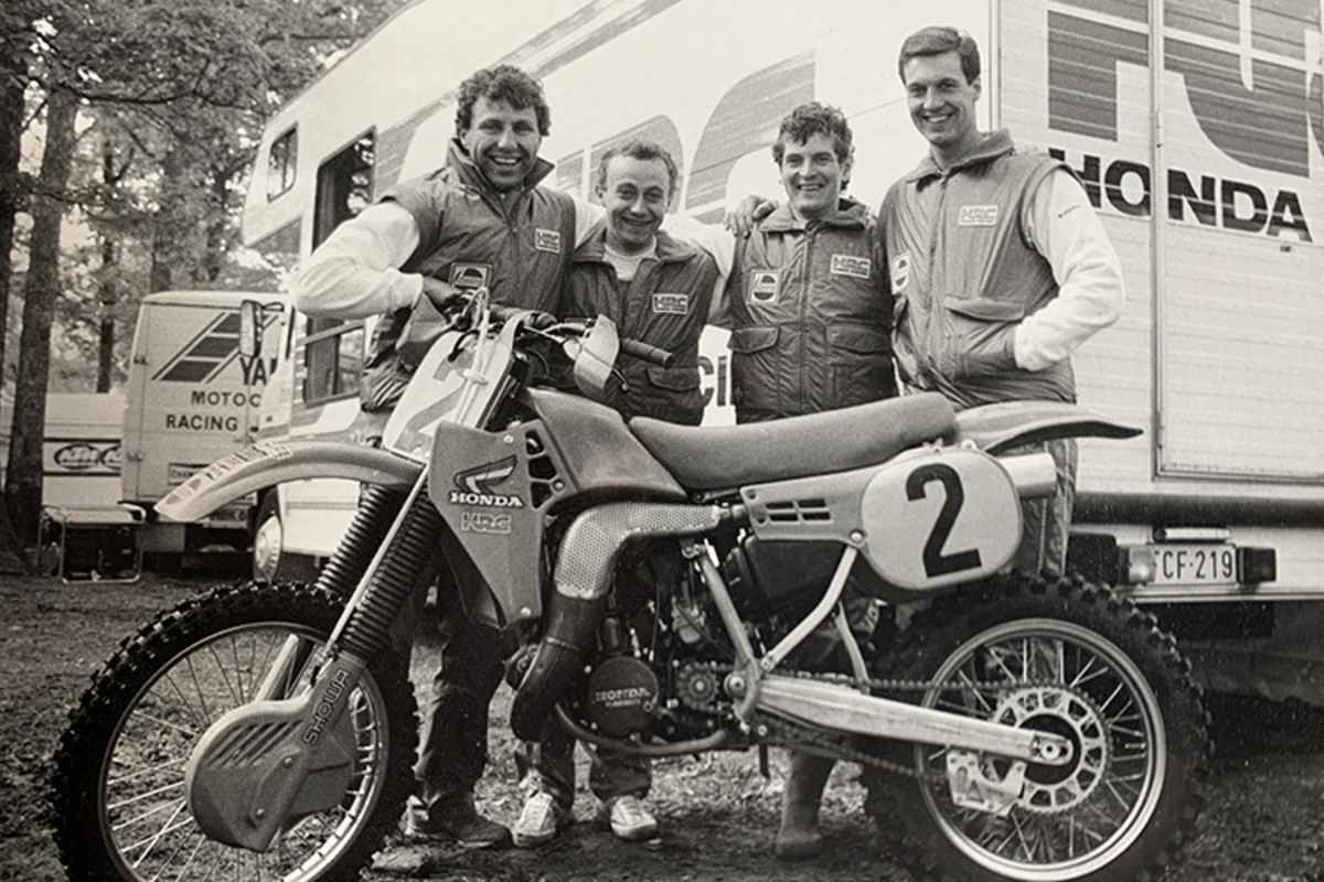 Starkes Honda-Quartett: André Malherbe, Eric Geboers, André Vromans und Dave Thorpe
