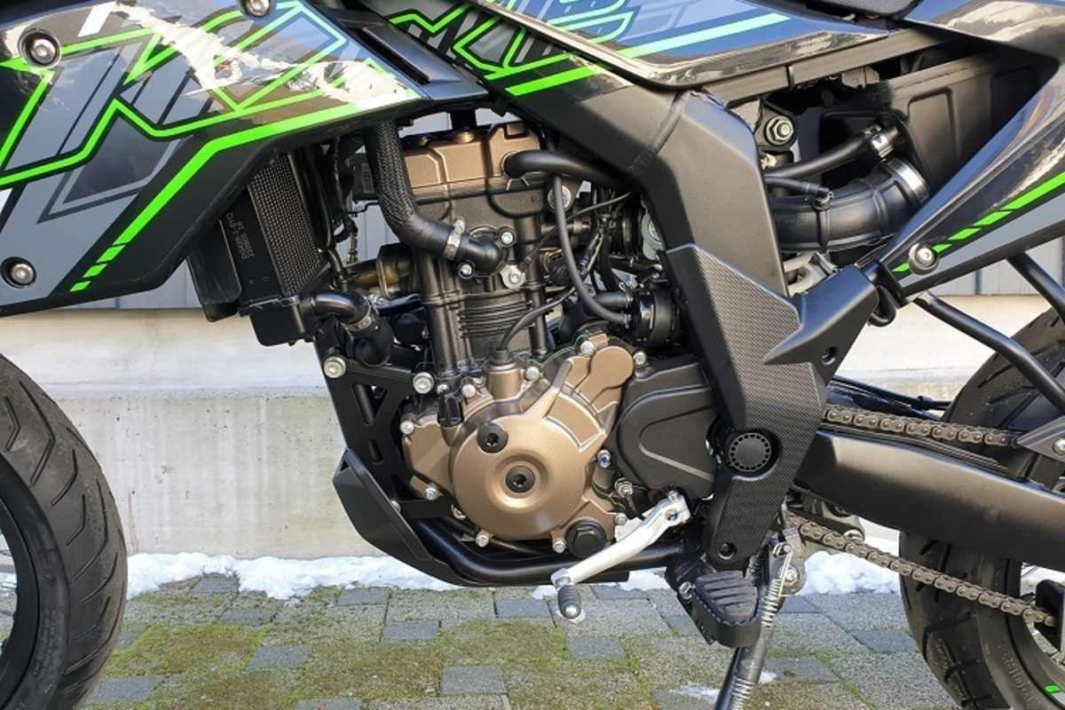Den Motor entwickelte Aprilia, gebaut wird er von Zongshen in China