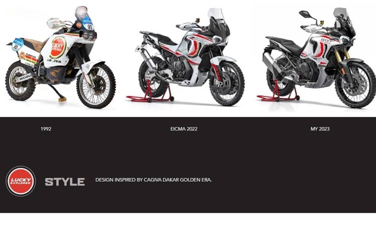 Die Inspiration, das Vorderienmodell, das Serienmotorrad 