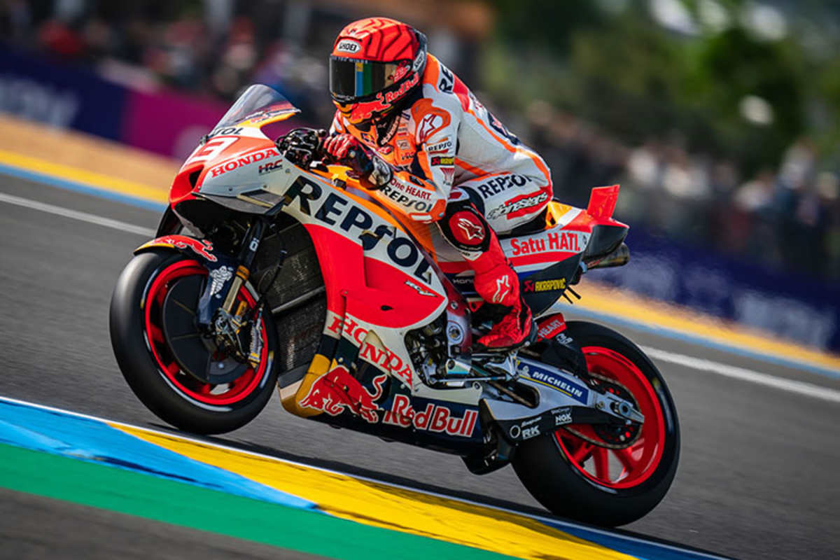 Marc Márquez auf Honda mit Kalex-Rahmen in Le Mans