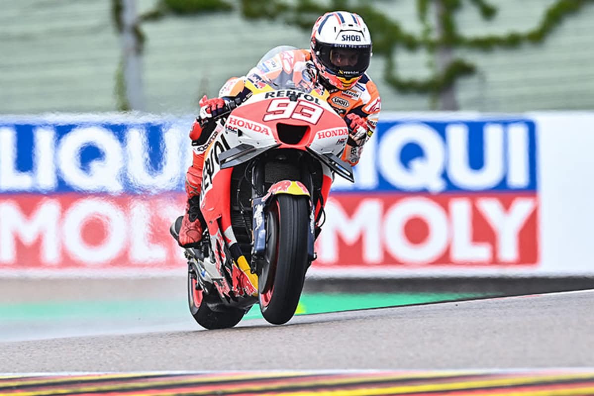 Marc Márquez: Zu Beginn des Qualifyings noch auf Regenreifen