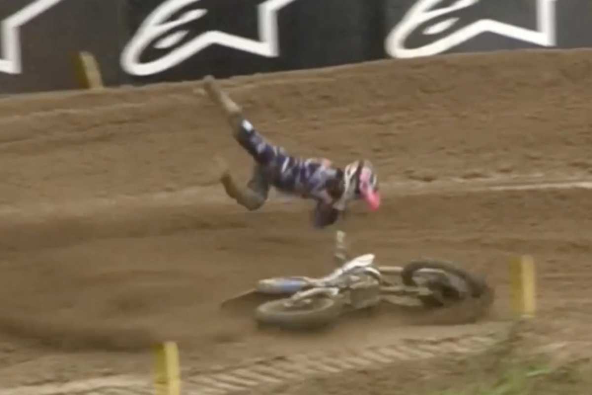 Roan van de Moosdijk stürzte und machte den Weg für de Wolf frei