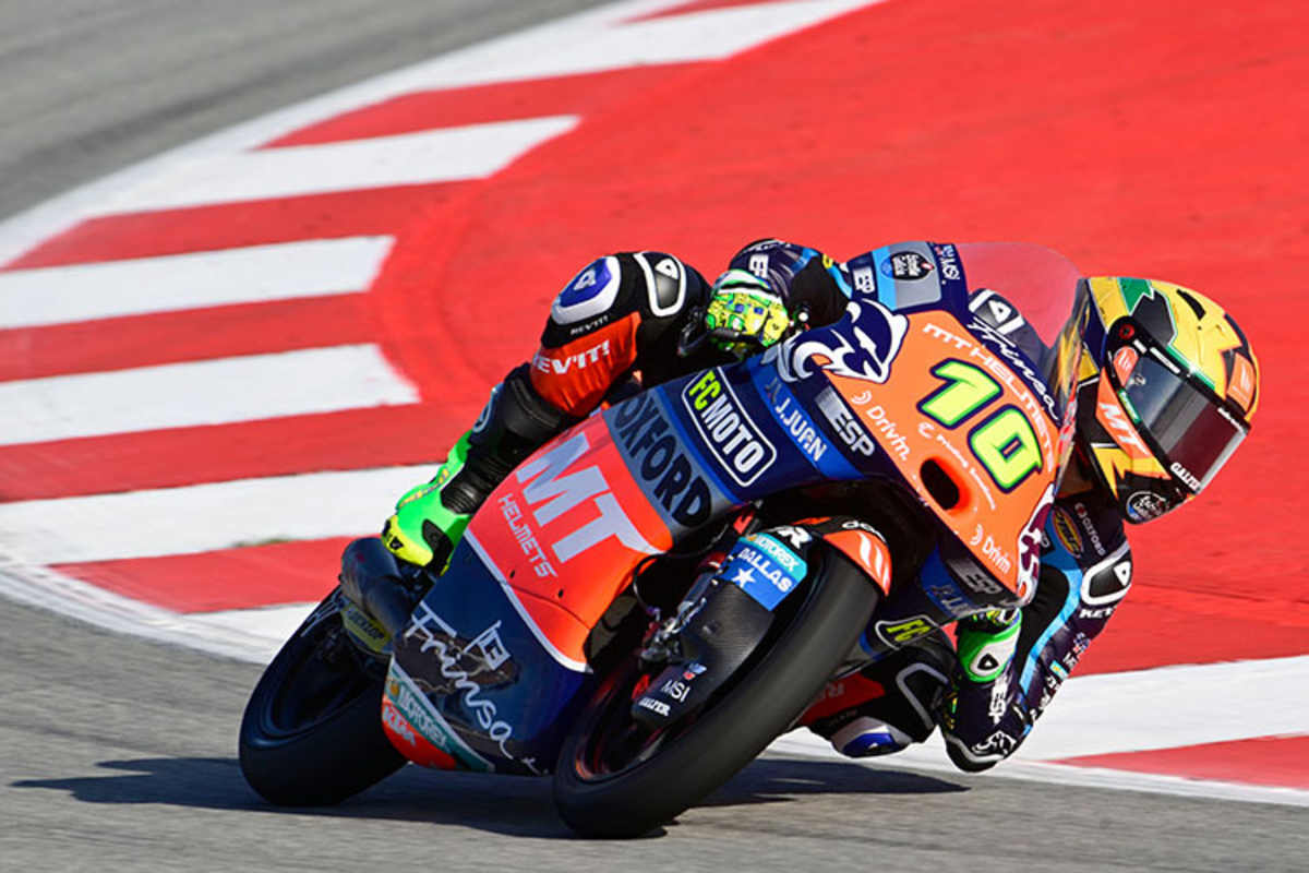 Diogo Moreira gestern in Montmeló auf der KTM des MT Helmets MSI-Teams