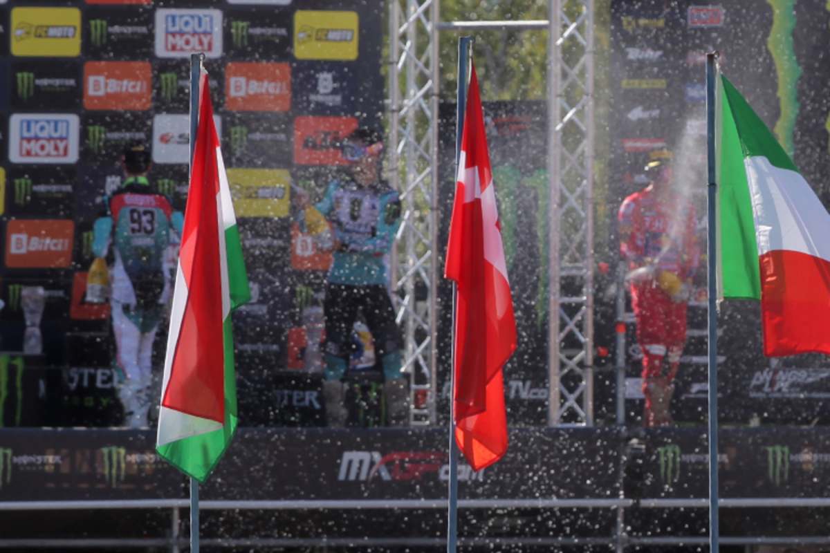 Geerts, Benistant und Längenfelder auf dem MX2-Podium