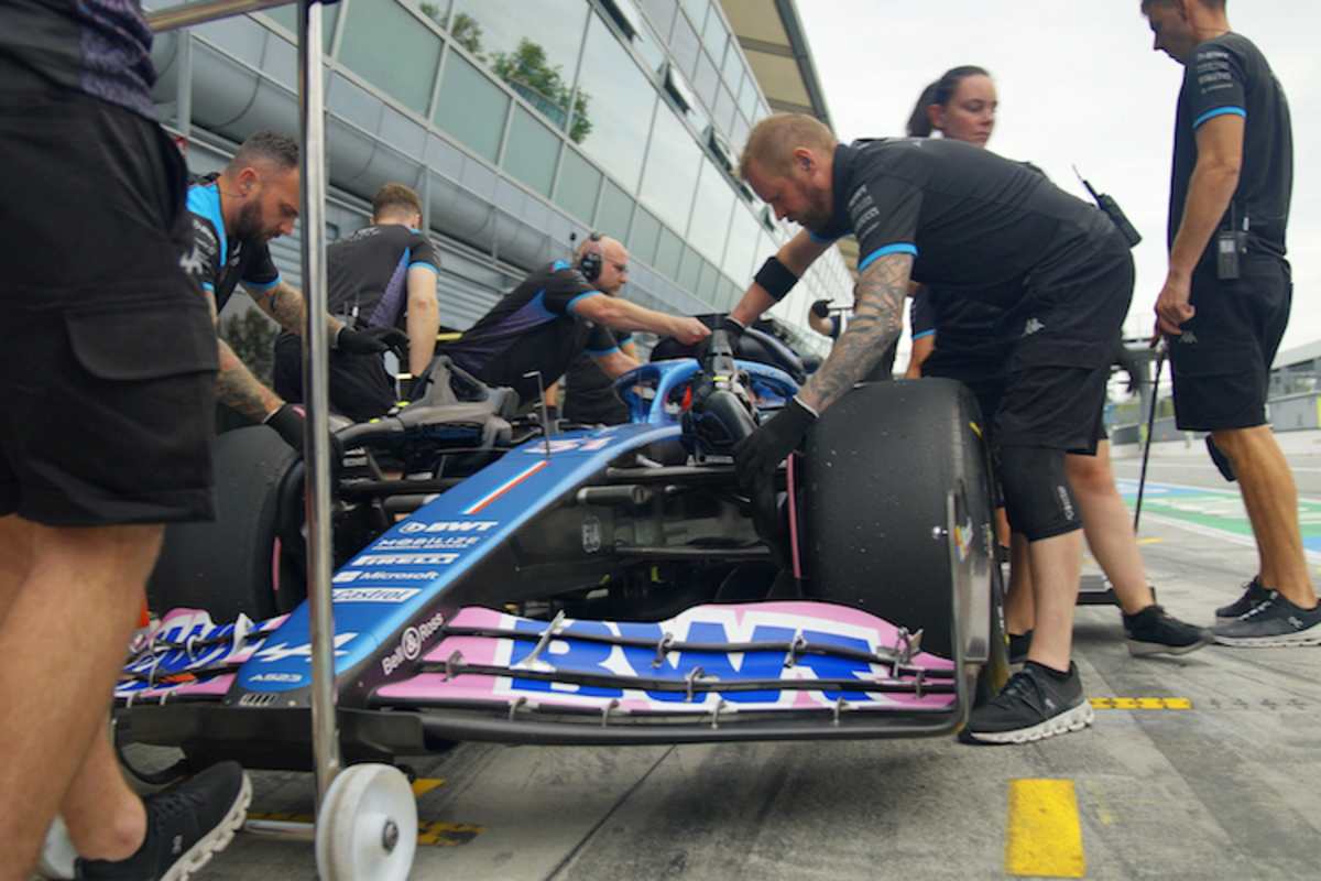 Auch Ocon war in Monza auf Slick-Reifen unterwegs